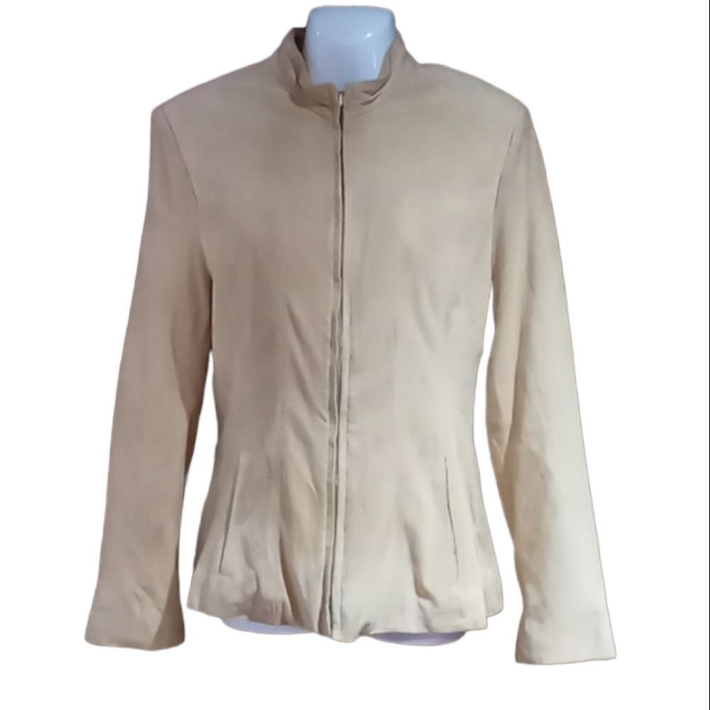 Suede zip-up ladies jacket S